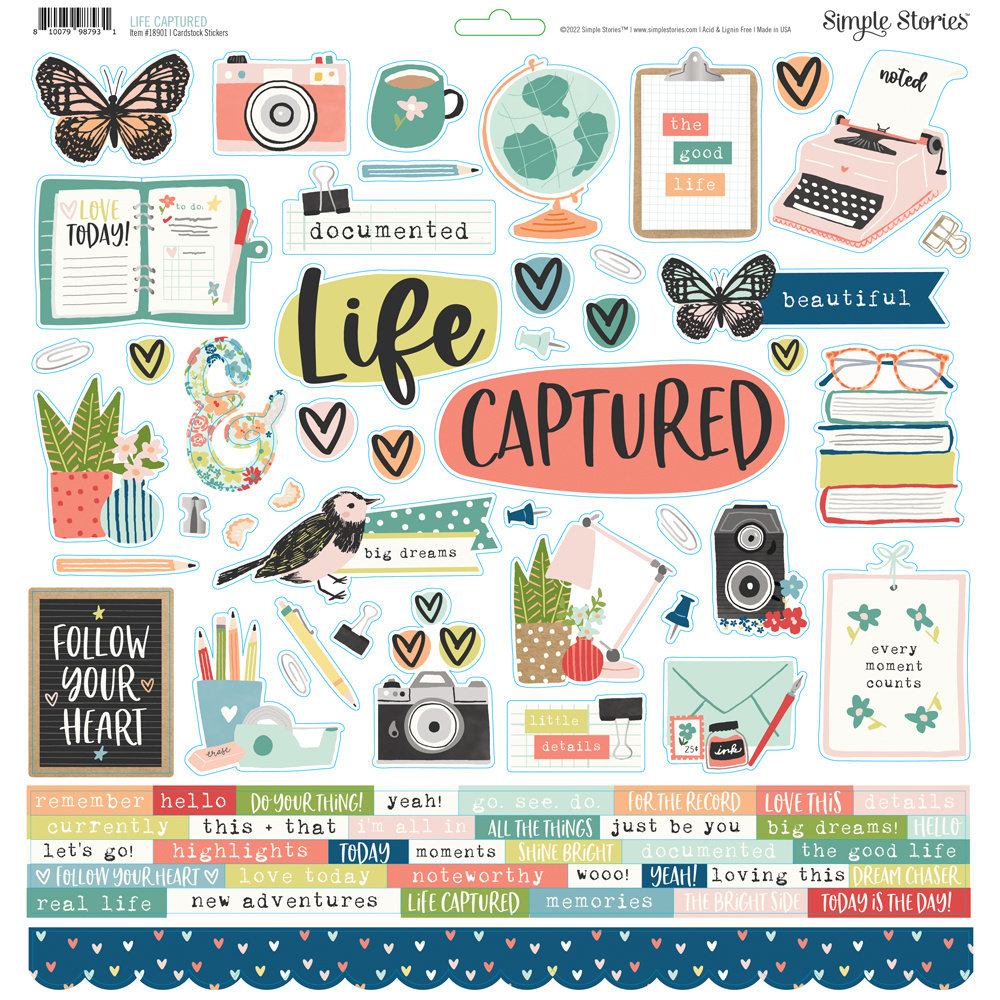 Life Captured - Cardstock Sticker 30,5x30,5 cm - zum Schließen ins Bild klicken